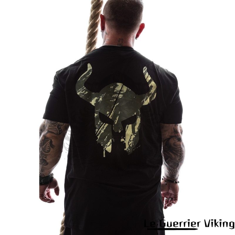 T-shirt musculation Camouflage viking shop
