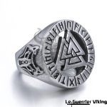 Bague Viking Valknut Et Loup Fenrir Viking Shop