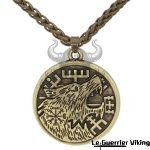 Collier Viking Loup Fenrir Et Runes Viking Shop