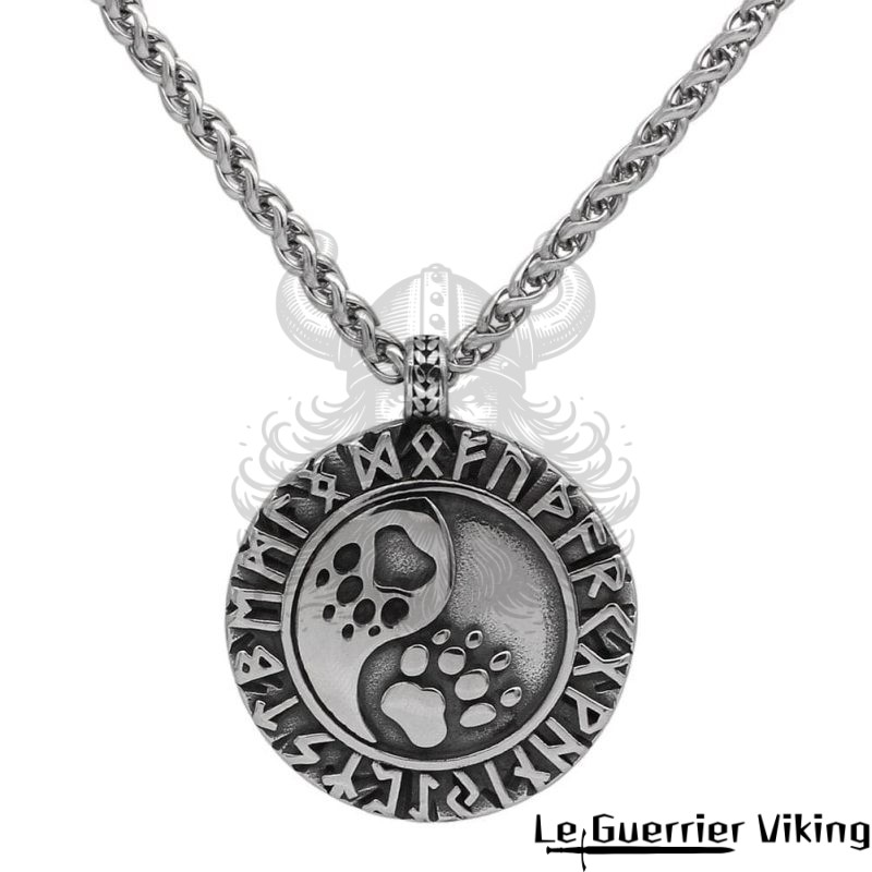 Collier Viking Pattes D'ours Et Runes Viking Shop