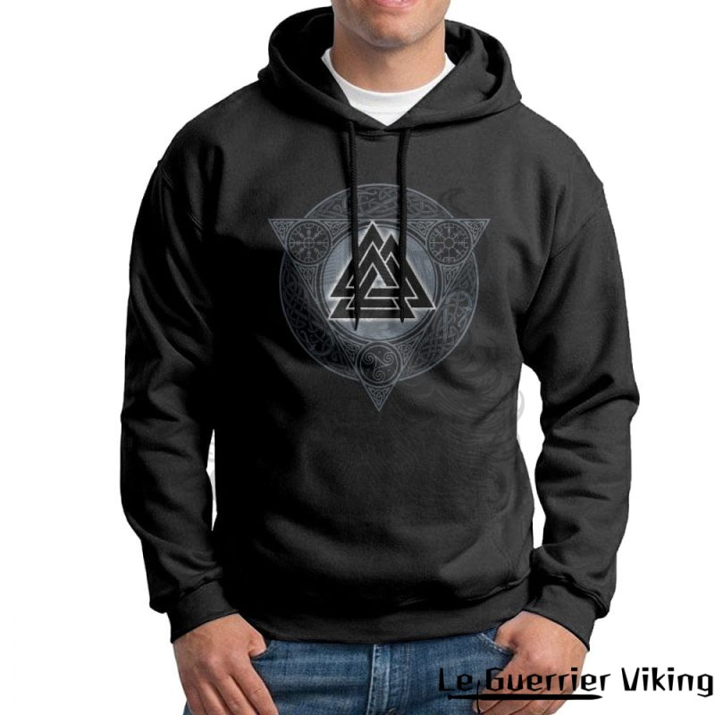Sweat-shirt à capuche Valknut Viking Shop