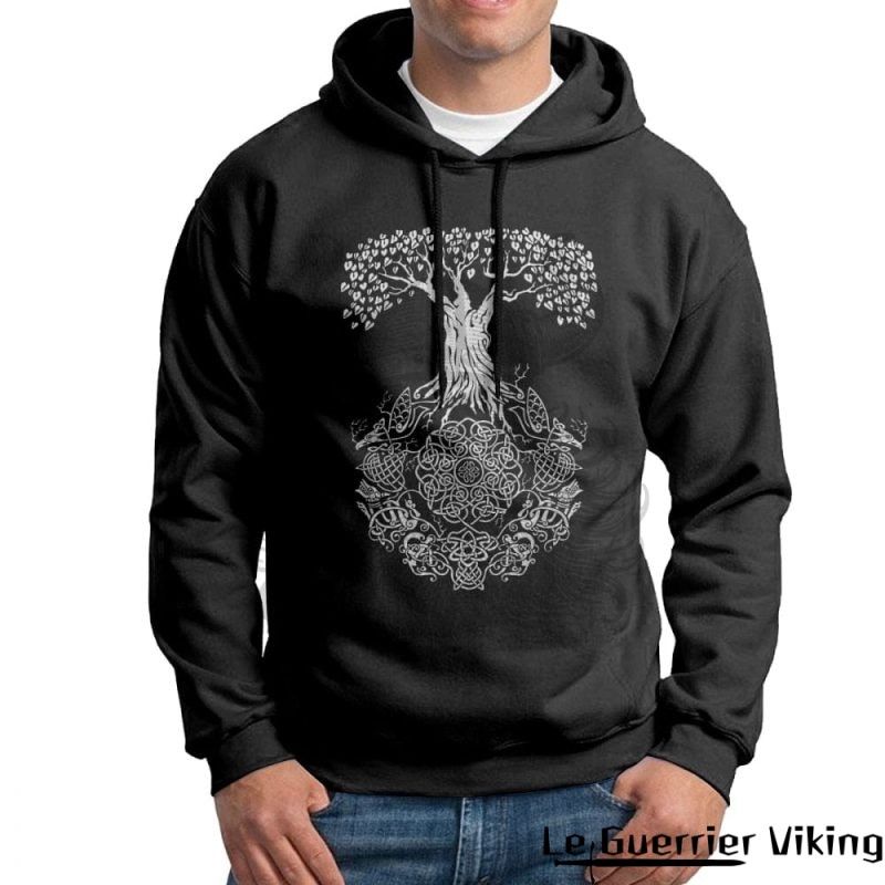 Sweat-shirt à capuche Yggdrasil Viking Shop