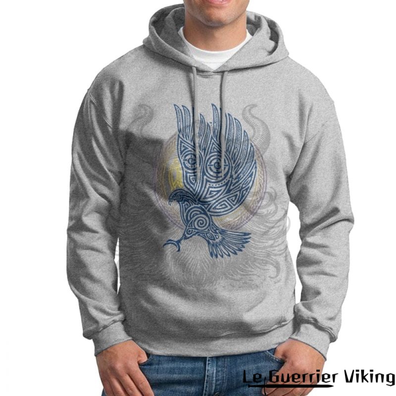 Sweat-shirt à capuche Aigle de sang Viking Shop