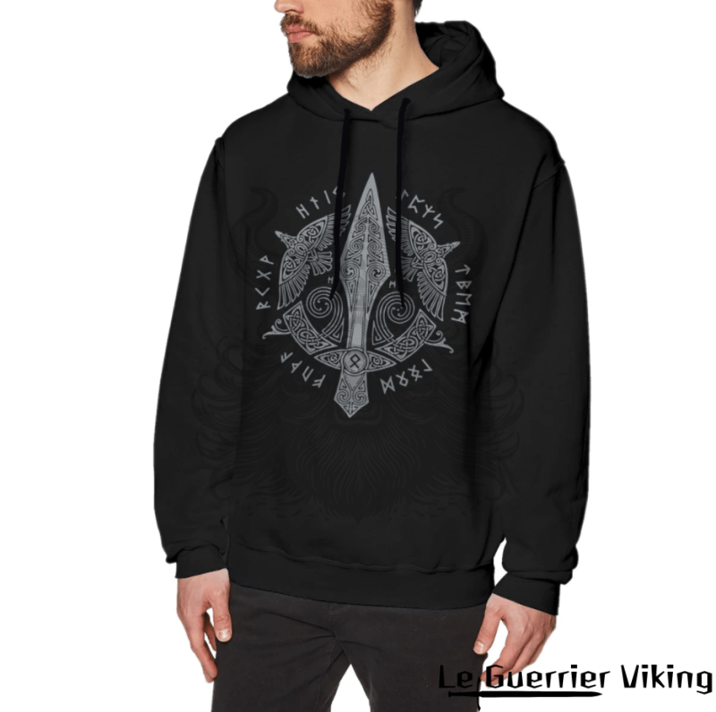 Sweat-shirt à capuche Gungnir viking shop